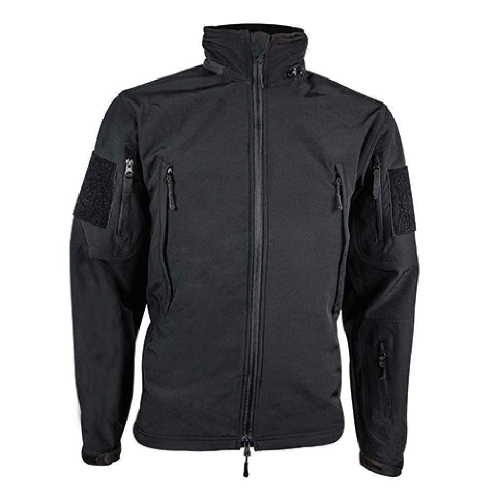 Highlander Tactical Softshell Jacket Black CHK-SHIELD | Outdoor Army - Tactical Gear Shop.