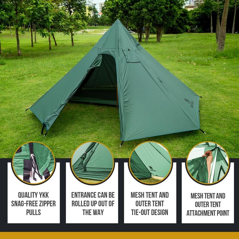 OneTigris IRON WALL Fireplace Tent - CHK-SHIELD | Outdoor Army - Tactical Gear Shop