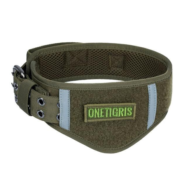OneTigris Tactical Padded Dog Collar with Patch Panel - CHK-SHIELD | Outdoor Army - Tactical Gear Shop