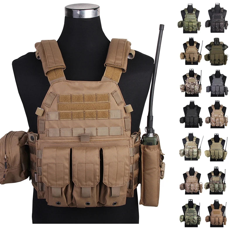 lbt gear Emersongear EM7440 LBT6094 Style Plate Carrier w/3 Pouches