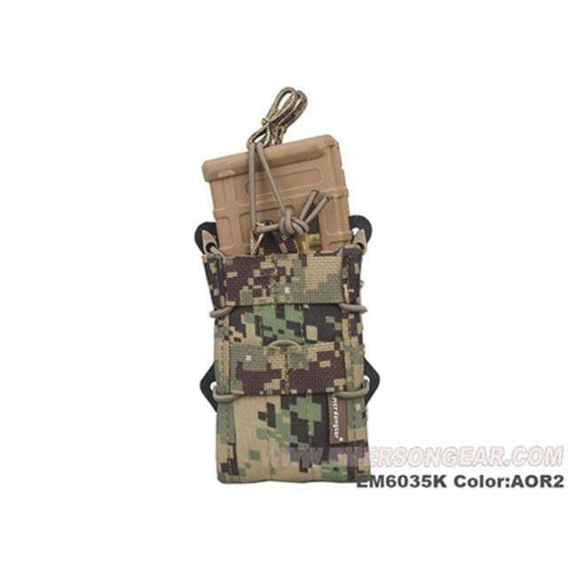 Emersongear EM6035 Tactical M4 5.56mm Double Open Mag Pouch - CHK-SHIELD | Outdoor Army - Tactical Gear Shop