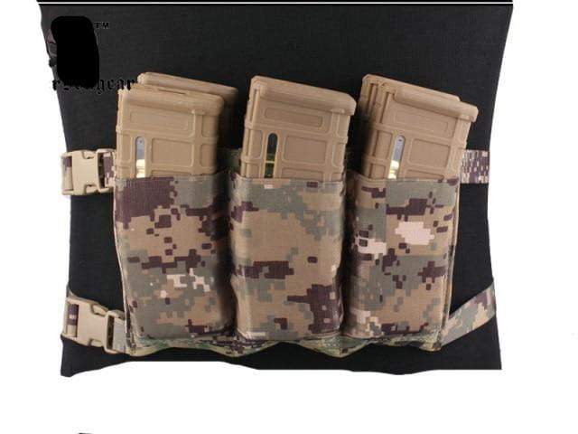 Emersongear EM6337 Tactical Fast Triple 5.56mm Waist Mag Pouch - CHK-SHIELD | Outdoor Army - Tactical Gear Shop