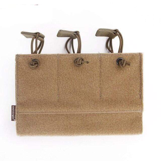 Emersongear EM9058 Hook and Loop Panel Triple M4 Mag Pouch - CHK-SHIELD | Outdoor Army - Tactical Gear Shop
