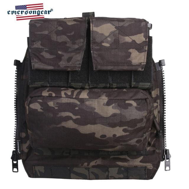 Emersongear EM9286 Tactical Zip-On Plate Carrier Back-Panel Backpack CHK-SHIELD | Outdoor Army - Tactical Gear Shop.