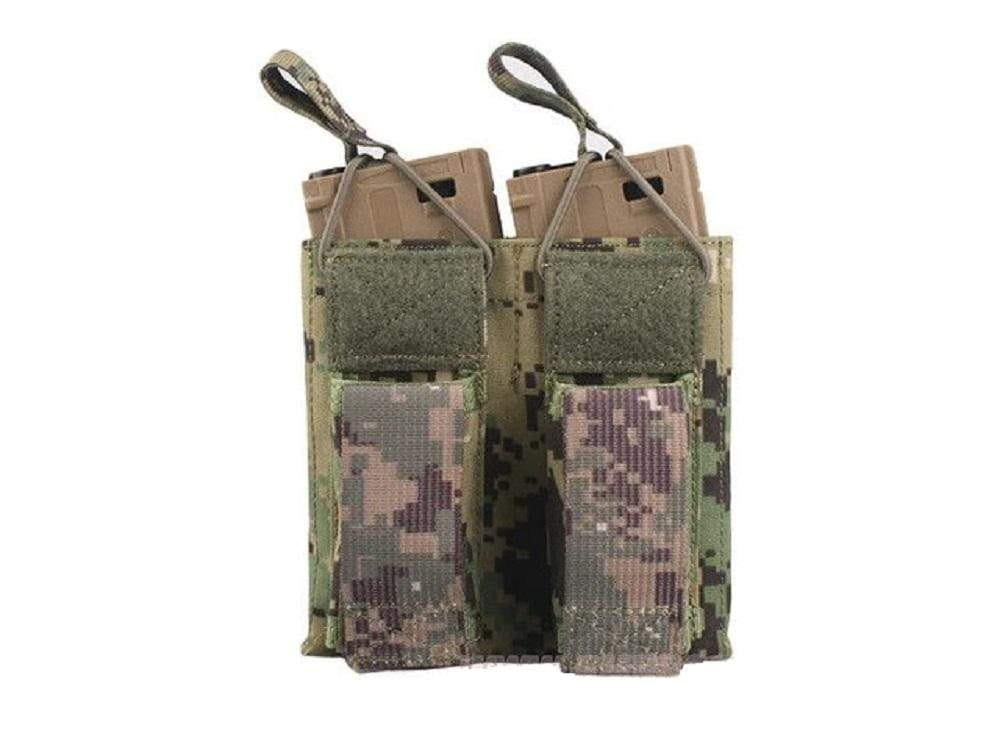 Emersongear Tactical Double M4 5.56mm + 9mm Molle Mag Pouch CHK-SHIELD | Outdoor Army - Tactical Gear Shop.