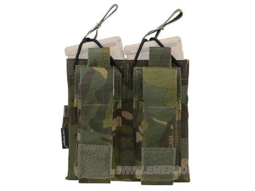 Emersongear Tactical Double M4 5.56mm + 9mm Molle Mag Pouch CHK-SHIELD | Outdoor Army - Tactical Gear Shop.