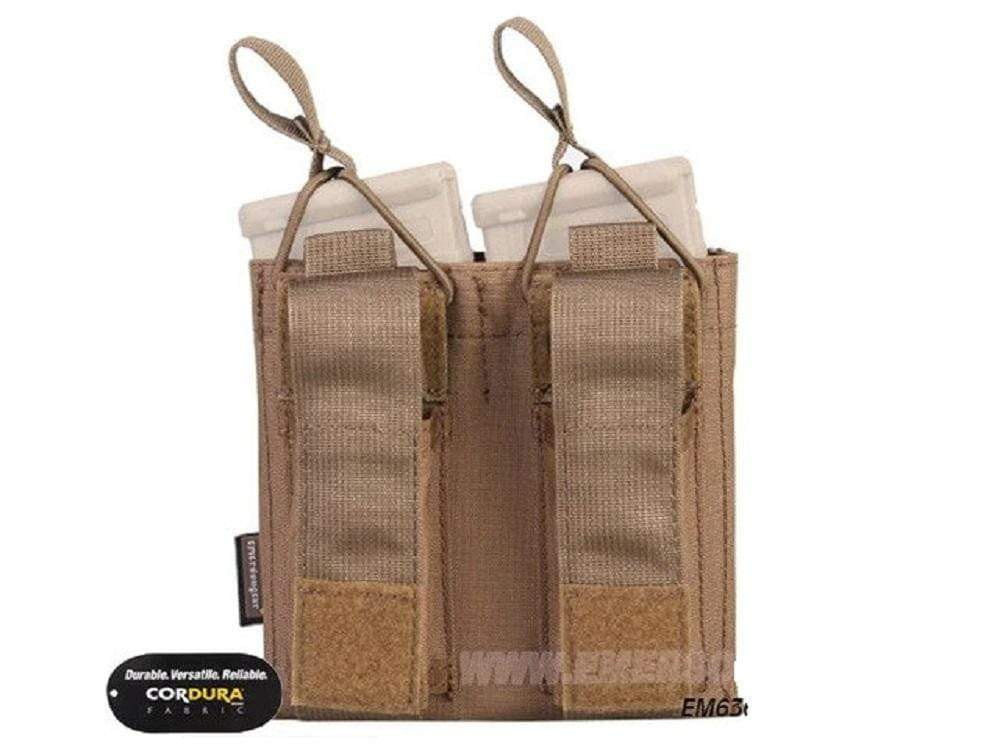 Emersongear Tactical Double M4 5.56mm + 9mm Molle Mag Pouch CHK-SHIELD | Outdoor Army - Tactical Gear Shop.