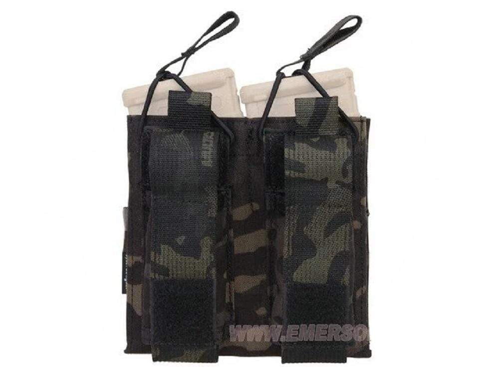 Emersongear Tactical Double M4 5.56mm + 9mm Molle Mag Pouch CHK-SHIELD | Outdoor Army - Tactical Gear Shop.