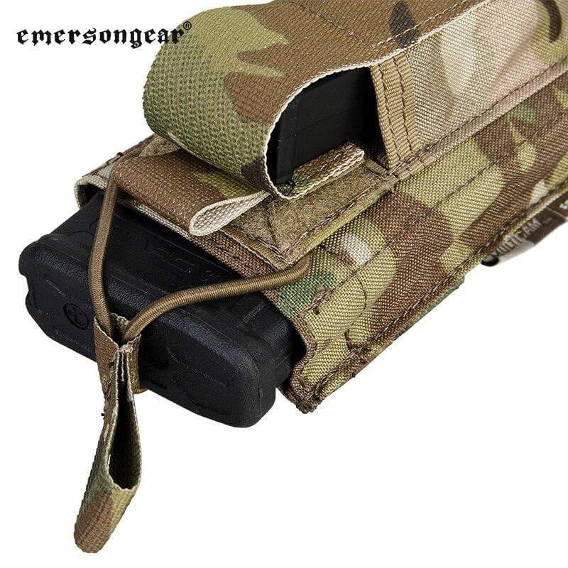 Emersongear Tactical Single M4 5.56mm + 9mm Molle Mag Pouch CHK-SHIELD | Outdoor Army - Tactical Gear Shop.