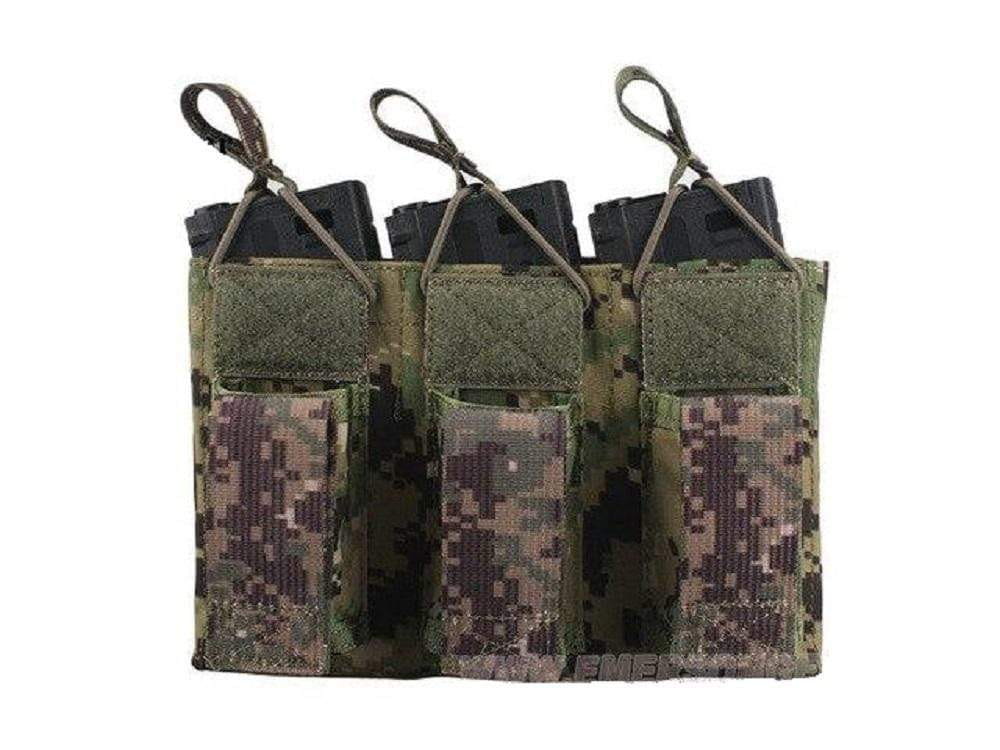 Emersongear Tactical Triple M4 5.56mm + 9mm Molle Mag Pouch CHK-SHIELD | Outdoor Army - Tactical Gear Shop.
