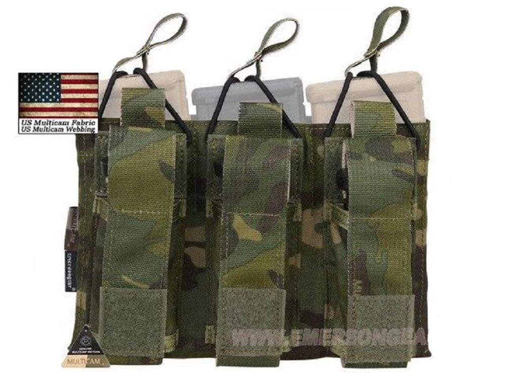 Emersongear Tactical Triple M4 5.56mm + 9mm Molle Mag Pouch CHK-SHIELD | Outdoor Army - Tactical Gear Shop.