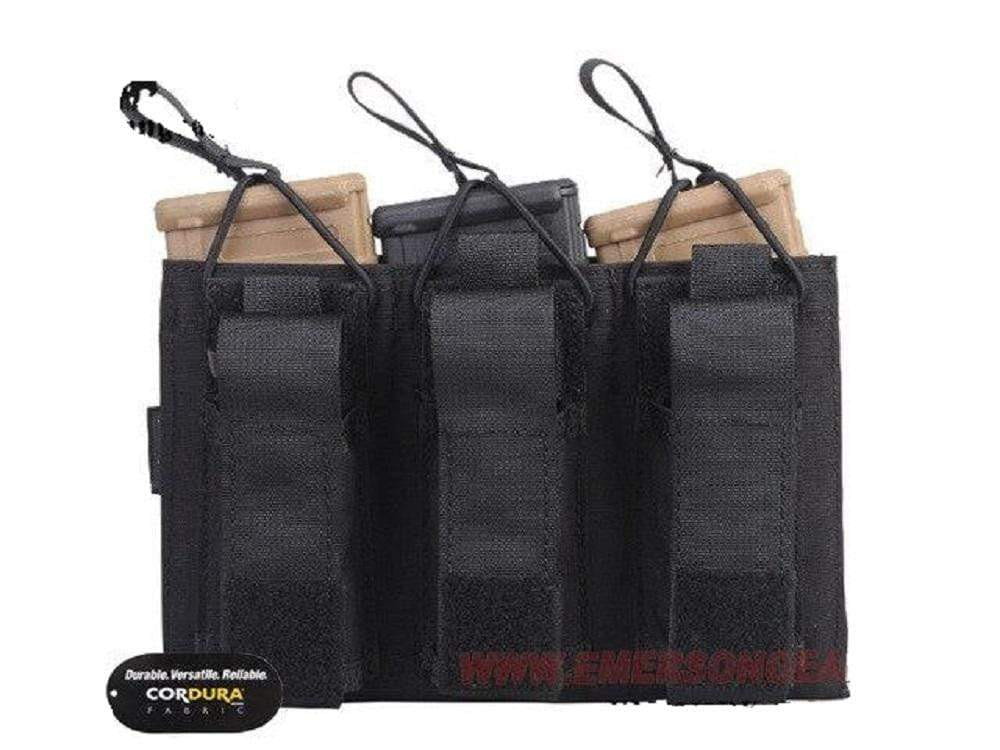 Emersongear Tactical Triple M4 5.56mm + 9mm Molle Mag Pouch CHK-SHIELD | Outdoor Army - Tactical Gear Shop.