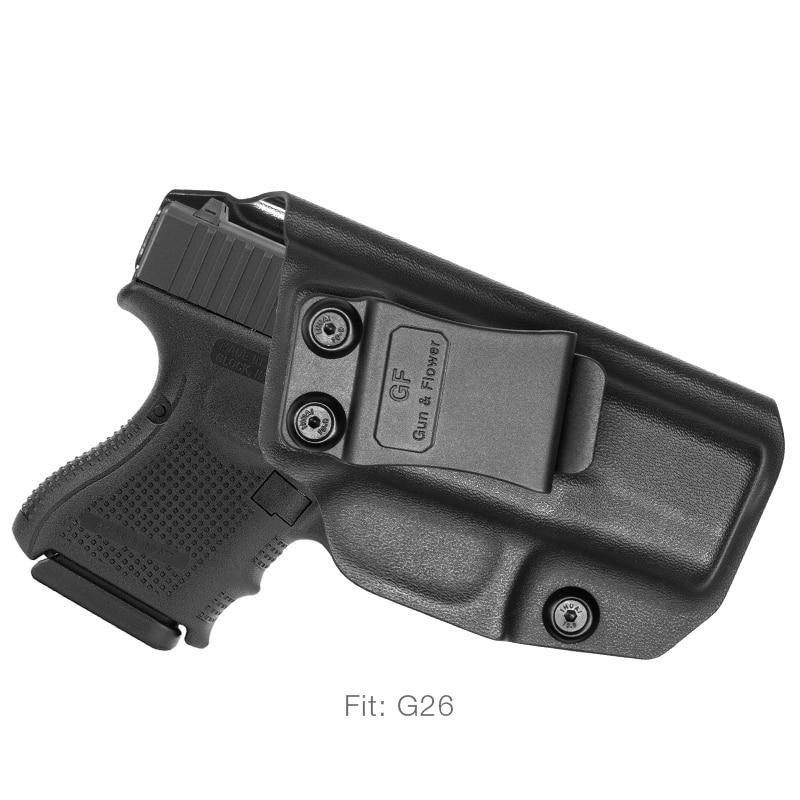 Gun & Flower GF-KIG26A IWB Polymer Gun Holster For Glock 26 Black - CHK-SHIELD | Outdoor Army - Tactical Gear Shop