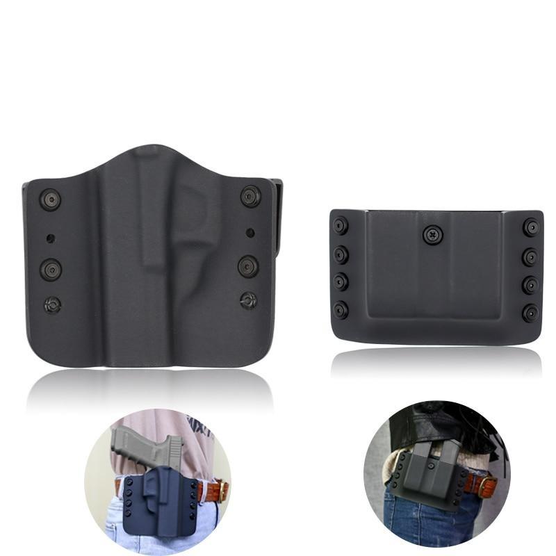 Gun & Flower GF-KOG17A OWB Holster & Double Mag Pouch Glock 17/22/31 - CHK-SHIELD | Outdoor Army - Tactical Gear Shop