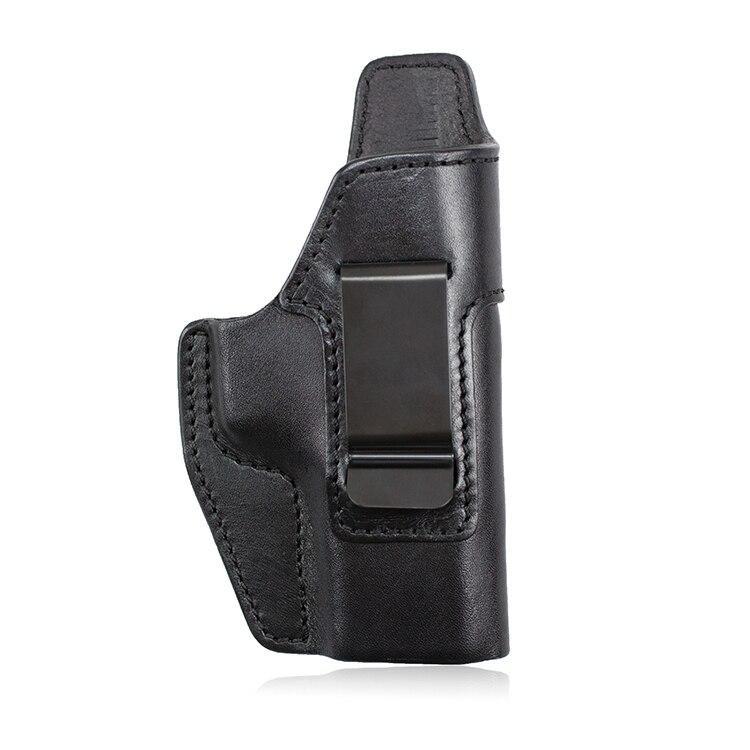 Gun & Flower GF-LIG19 IWB Leather Holster For Glock 19 Black R - CHK-SHIELD | Outdoor Army - Tactical Gear Shop