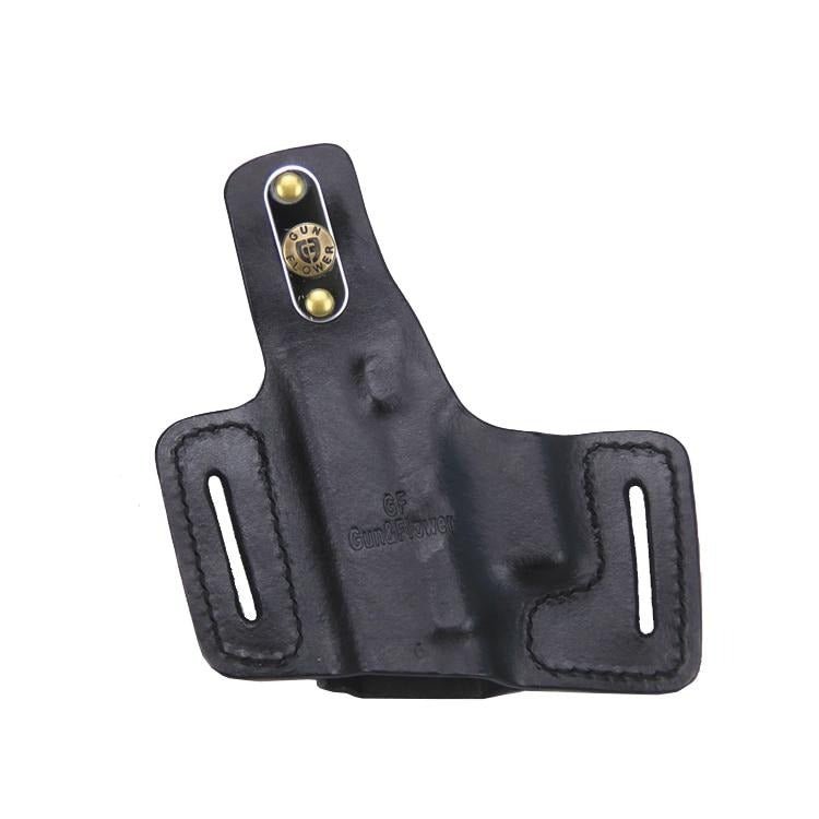 Gun & Flower GF-LOG17H Thumb Break Leather Holster Glock 17/22/31 BK R - CHK-SHIELD | Outdoor Army - Tactical Gear Shop