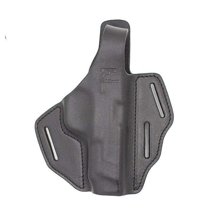 Gun & Flower GF-LOMP45A OWB Leather Holster S&W M&P 45 Compact - CHK-SHIELD | Outdoor Army - Tactical Gear Shop