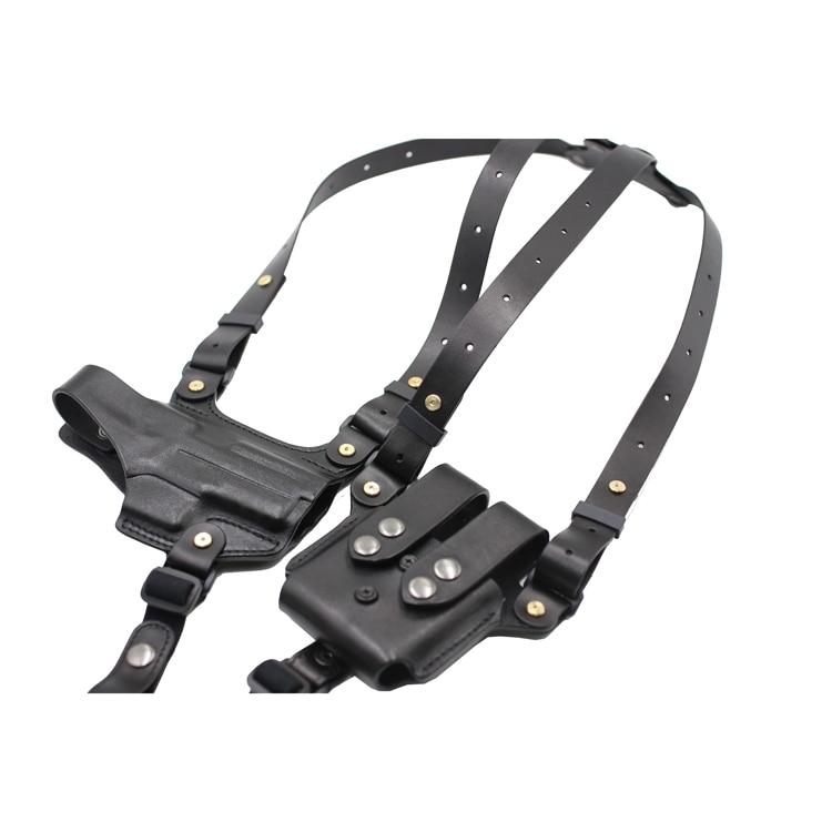 Gun & Flower GF-LSGP226D Shoulder Leather Holster Sig P226 Black R - CHK-SHIELD | Outdoor Army - Tactical Gear Shop