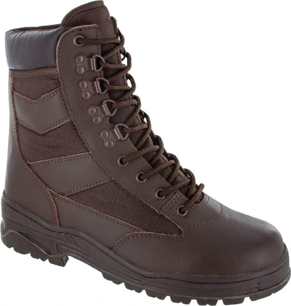 Highlander Alpha Boots Brown CHK-SHIELD | Outdoor Army - Tactical Gear Shop.