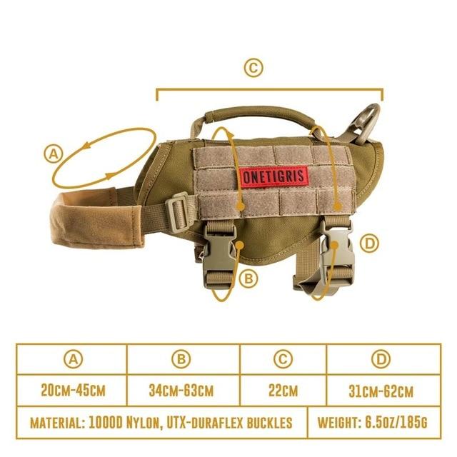 OneTigris BEAST MOJO Tactical Dog Harness - CHK-SHIELD | Outdoor Army - Tactical Gear Shop