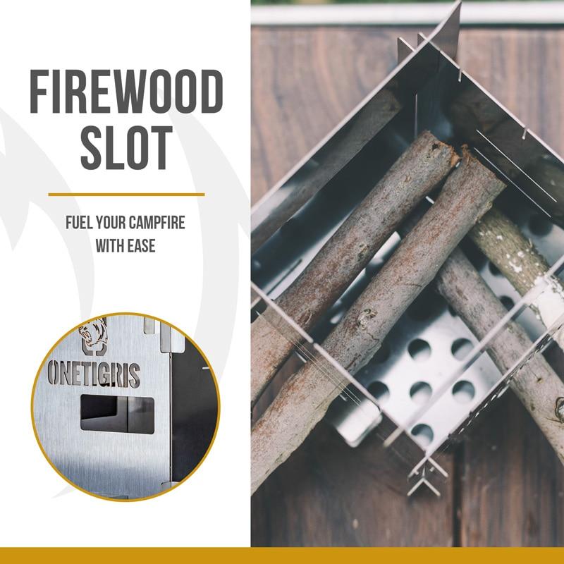 OneTigris CE-CHL01-A ROCUBOID Splicing Wood Stove - CHK-SHIELD | Outdoor Army - Tactical Gear Shop