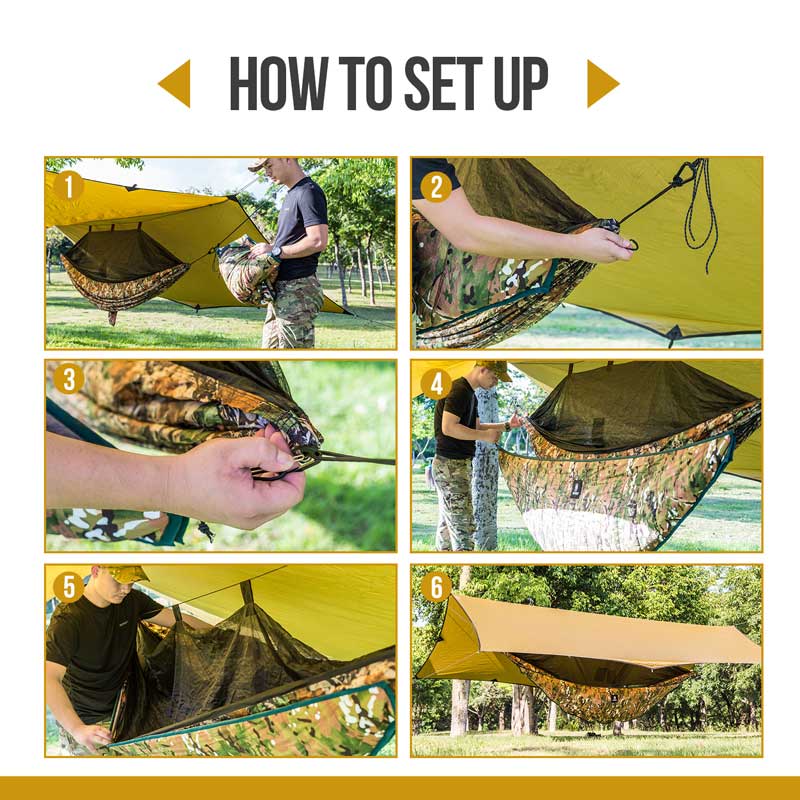 OneTigris CE-DSD06 Hide-Out 3-Season Hammock Underquilt - CHK-SHIELD | Outdoor Army - Tactical Gear Shop