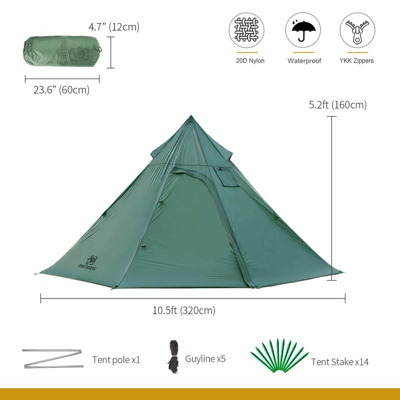 OneTigris IRON WALL Fireplace Tent - CHK-SHIELD | Outdoor Army - Tactical Gear Shop
