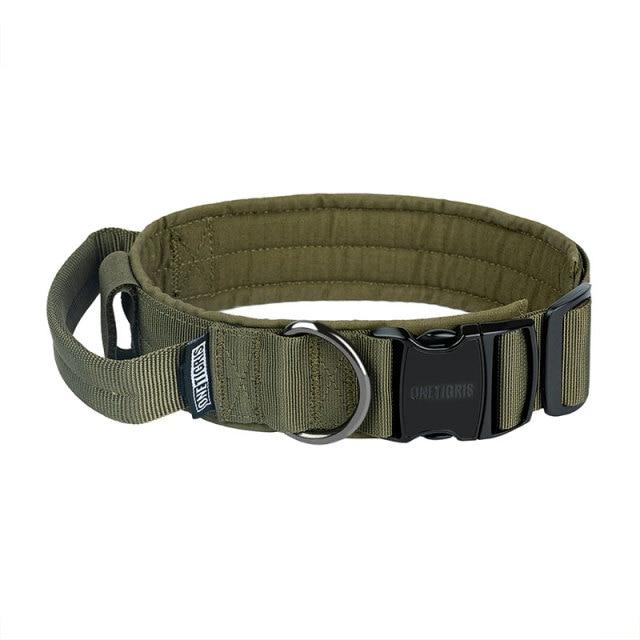 OneTigris Metal Buckled Heavy Duty K9 Collar - CHK-SHIELD | Outdoor Army - Tactical Gear Shop