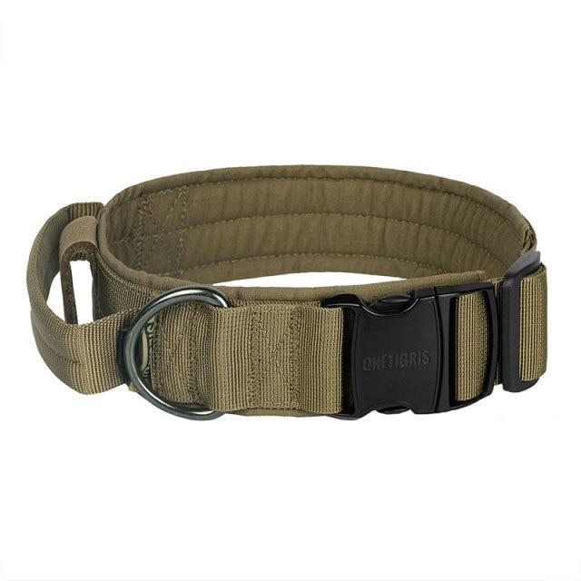 OneTigris Metal Buckled Heavy Duty K9 Collar - CHK-SHIELD | Outdoor Army - Tactical Gear Shop