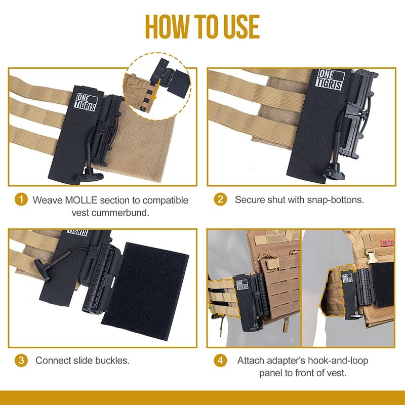 OneTigris Plate Carrier Quick Release Adapters - CHK-SHIELD | Outdoor Army - Tactical Gear Shop