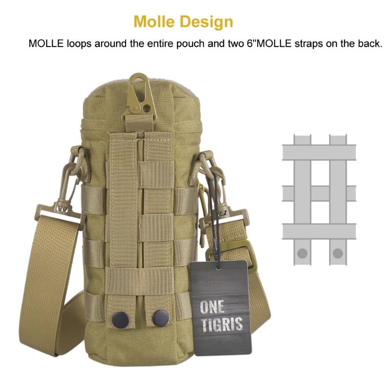 OneTigris SNIPER Tactical EDC Water Bottle Pouch with Shoulder Strap - CHK-SHIELD | Outdoor Army - Tactical Gear Shop