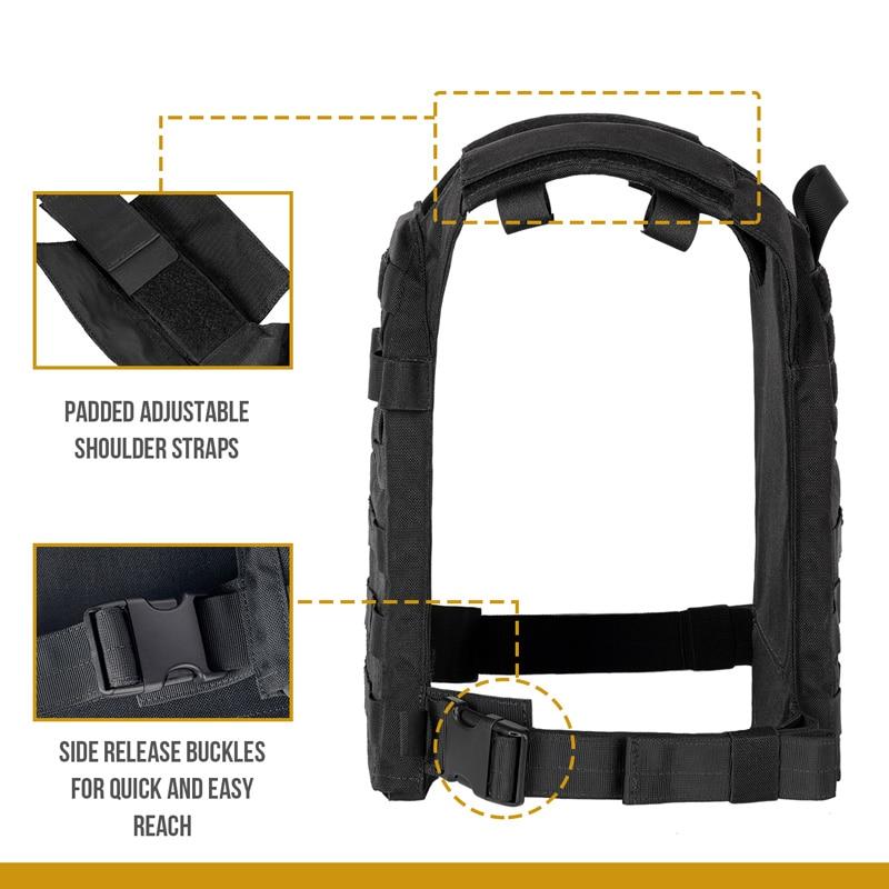 OneTigris SPARTAN Tactical Vest Black - CHK-SHIELD | Outdoor Army - Tactical Gear Shop
