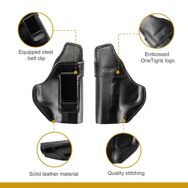 OneTigris TG-QTG22 Tactical Leather IWB Holster - CHK-SHIELD | Outdoor Army - Tactical Gear Shop