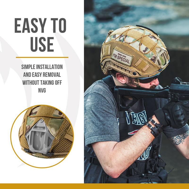 OneTigris TG-ZKB06 FAST-Style Helmet Cover - CHK-SHIELD | Outdoor Army - Tactical Gear Shop