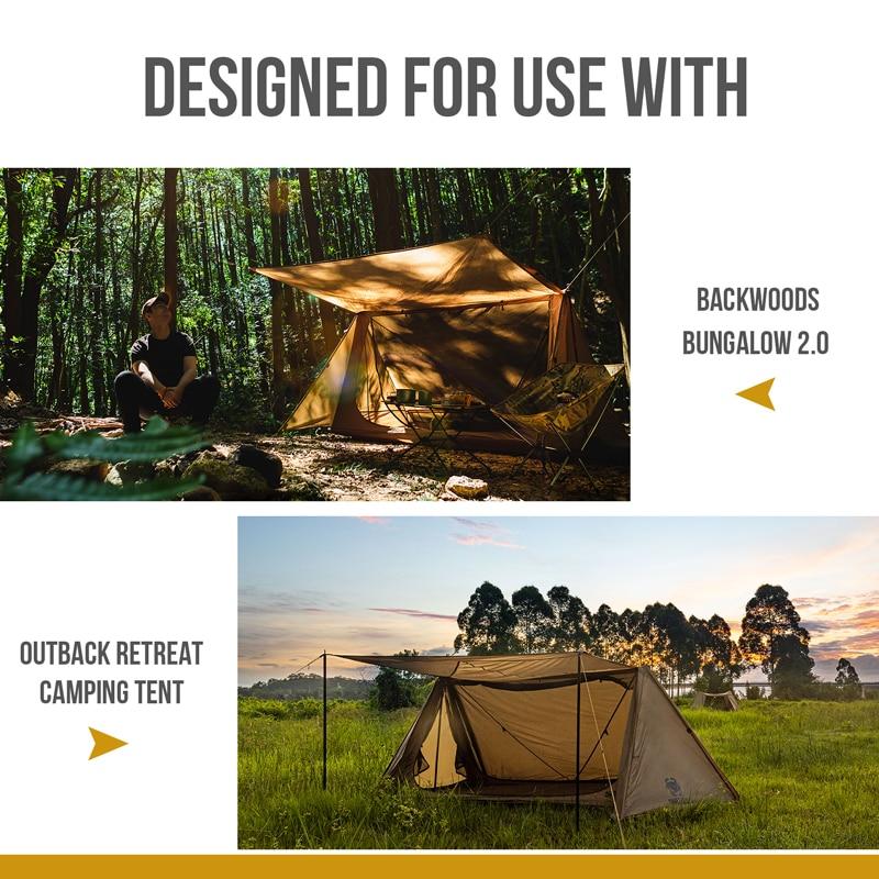 OneTigris Waterproof Tent Tarp Brown - CHK-SHIELD | Outdoor Army - Tactical Gear Shop