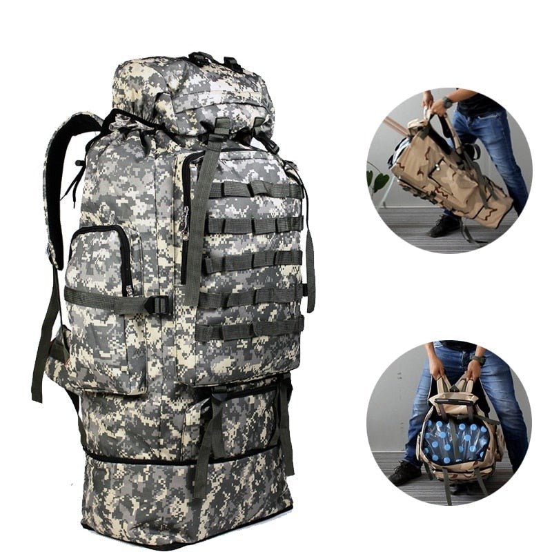 VEQSKING 81559 Ultralight Climbing Backpack - 100L - CHK-SHIELD | Outdoor Army - Tactical Gear Shop