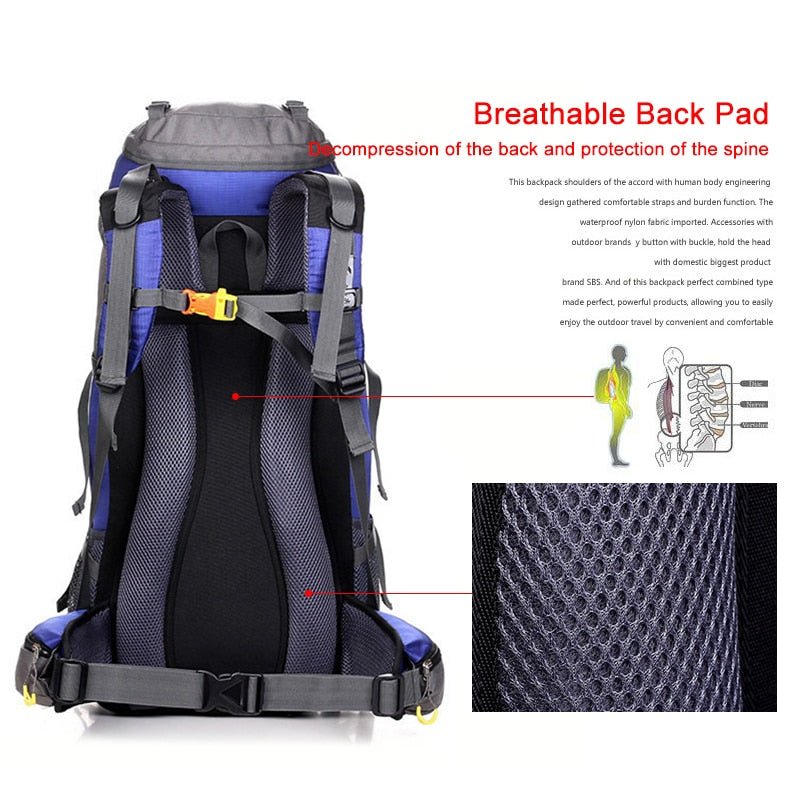 VEQSKING 82011 Waterproof Climbing Backpack - 50L - CHK-SHIELD | Outdoor Army - Tactical Gear Shop