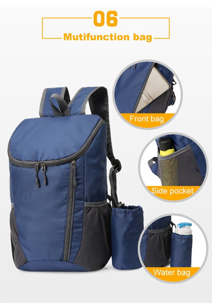 VEQSKING 86015 Unisex lightweight Foldable Backpack 20-35L - CHK-SHIELD | Outdoor Army - Tactical Gear Shop