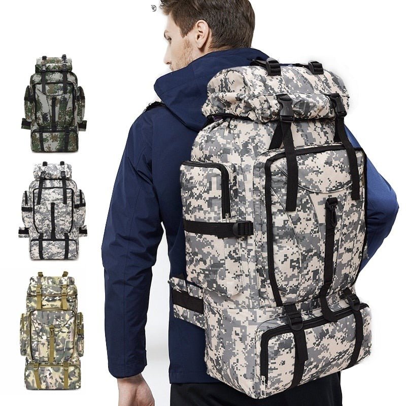VEQSKING 86026 Tactical Backpack - 70L - CHK-SHIELD | Outdoor Army - Tactical Gear Shop