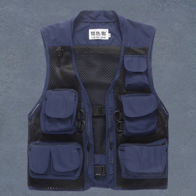 VEQSKING 95118 Ultralight Multi Pocket Fishing Vest - CHK-SHIELD | Outdoor Army - Tactical Gear Shop