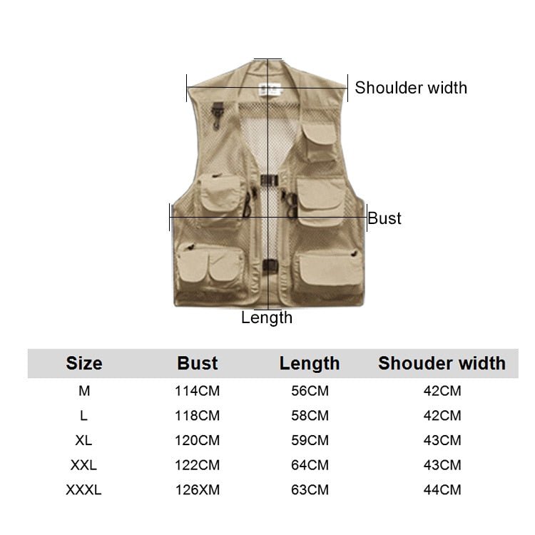 VEQSKING 95118 Ultralight Multi Pocket Fishing Vest - CHK-SHIELD | Outdoor Army - Tactical Gear Shop